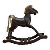 Retro wooden rocking horse