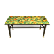 Table basse formica fleuri & métal 1960