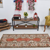 2x6 red & beige turkish runner rug 80x194cm