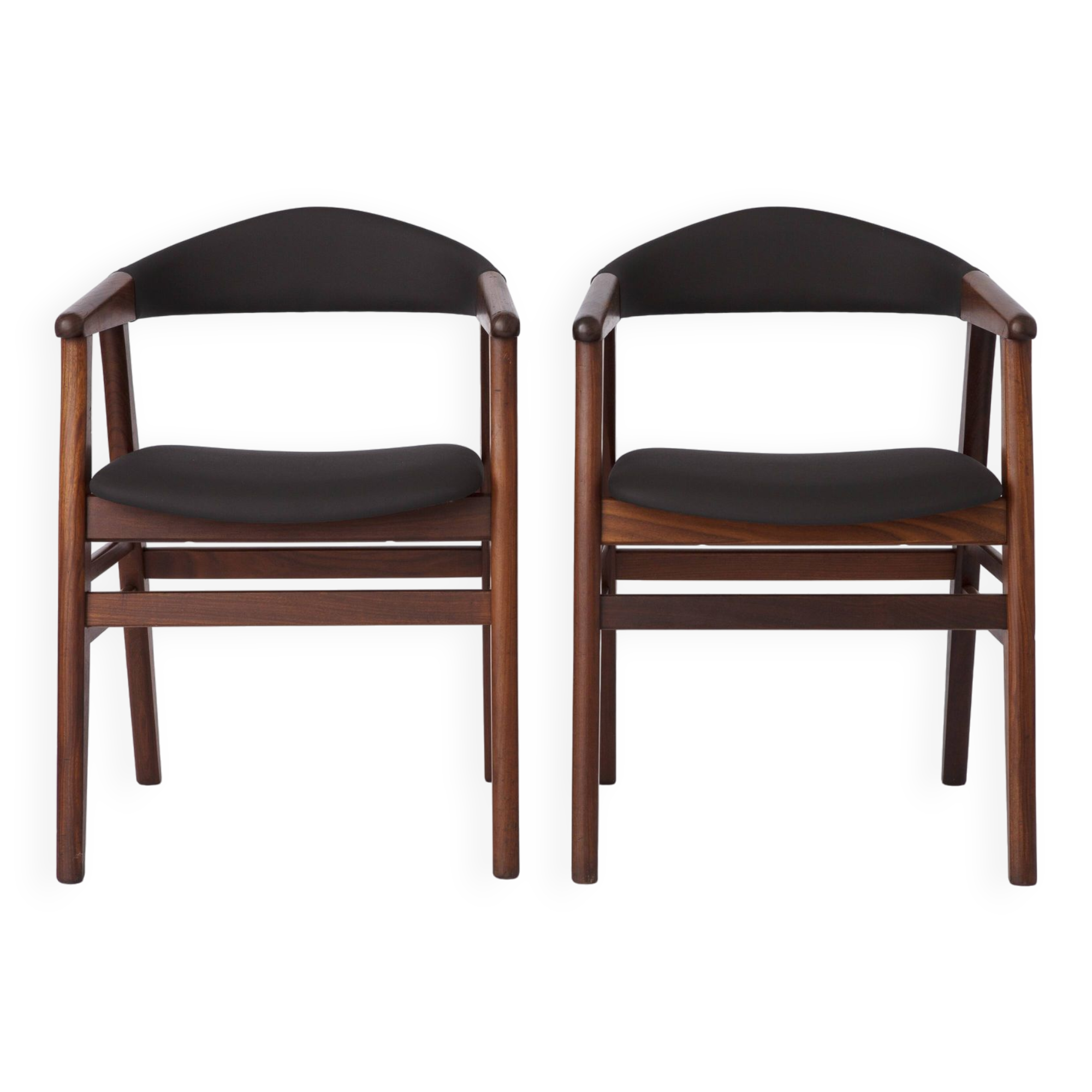 Pair Vintage Armchairs Danish 1960s-1970s