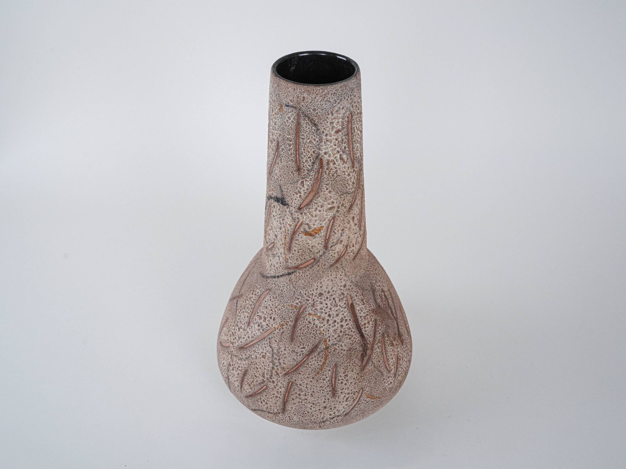 Ceramic boho vase, German design, 1960s, made in Germany