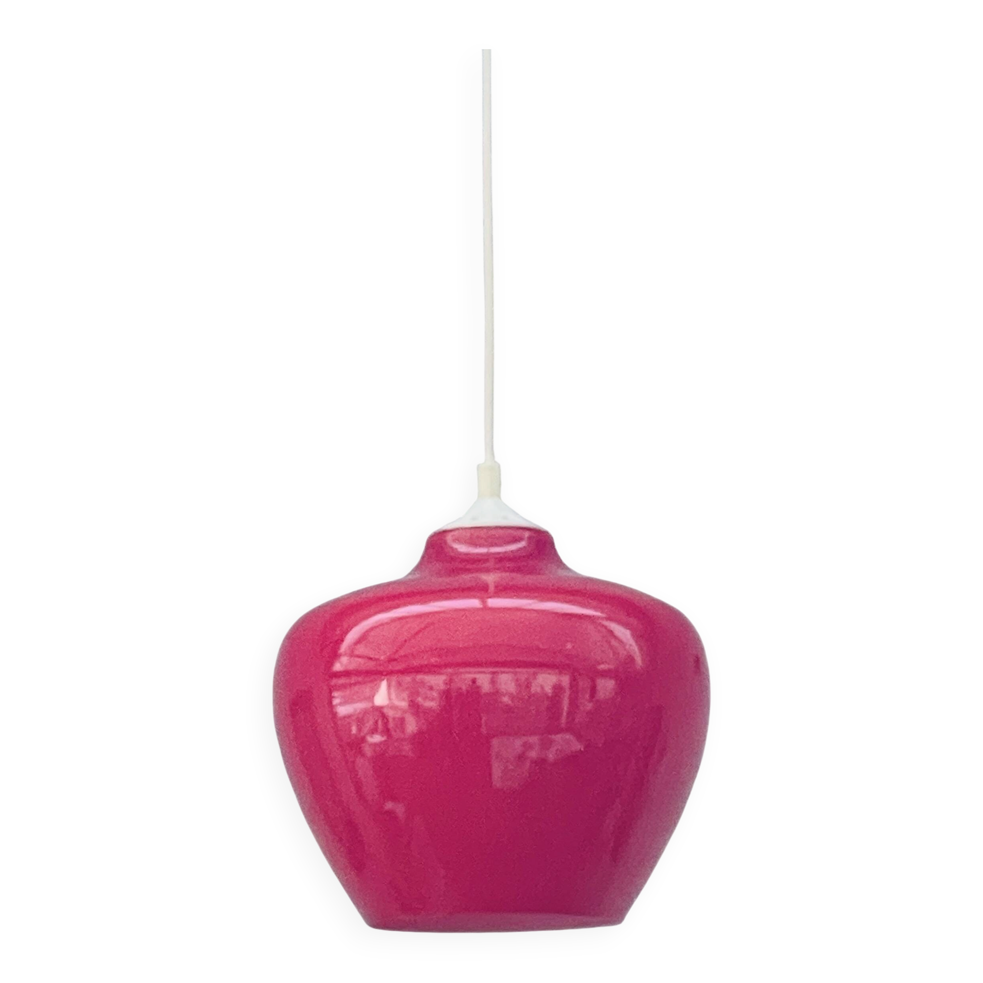 Suspension in Opaline Red - Vintage - Scandinavian - 1960s-70s