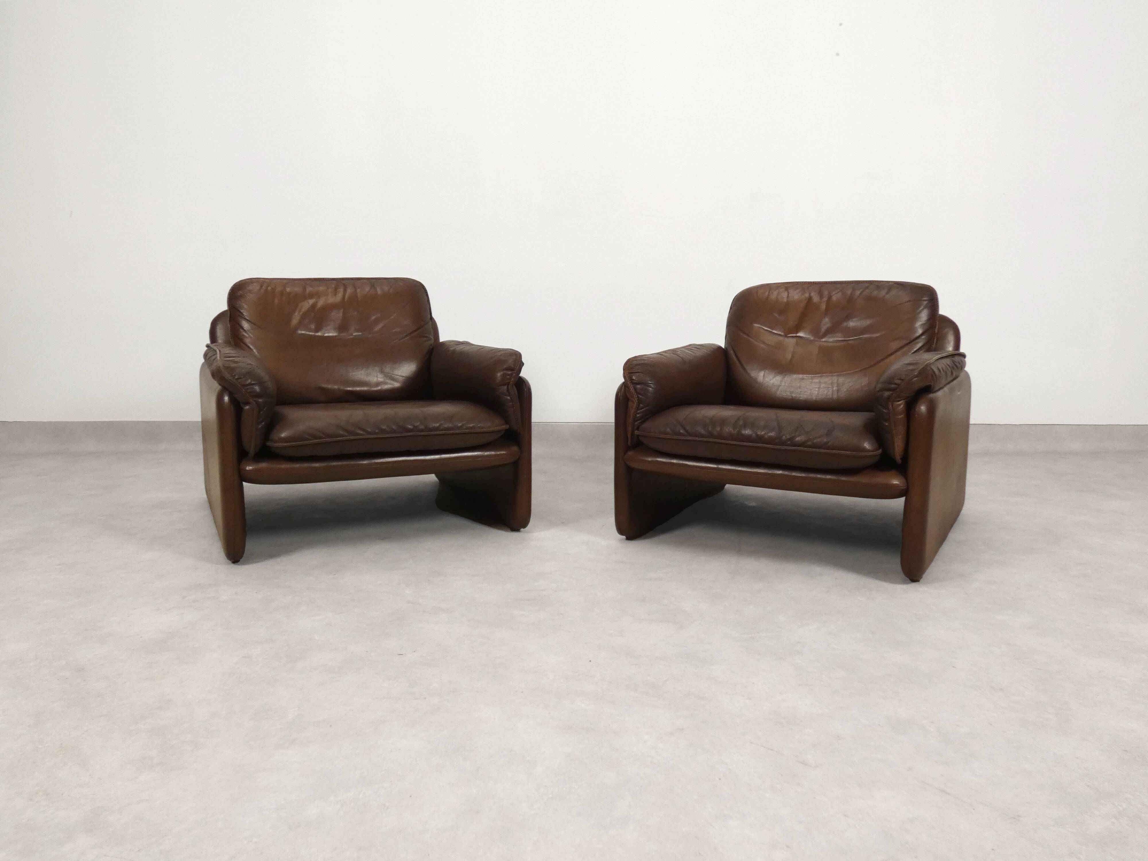 set of 2 De Sede DS61 fauteuils