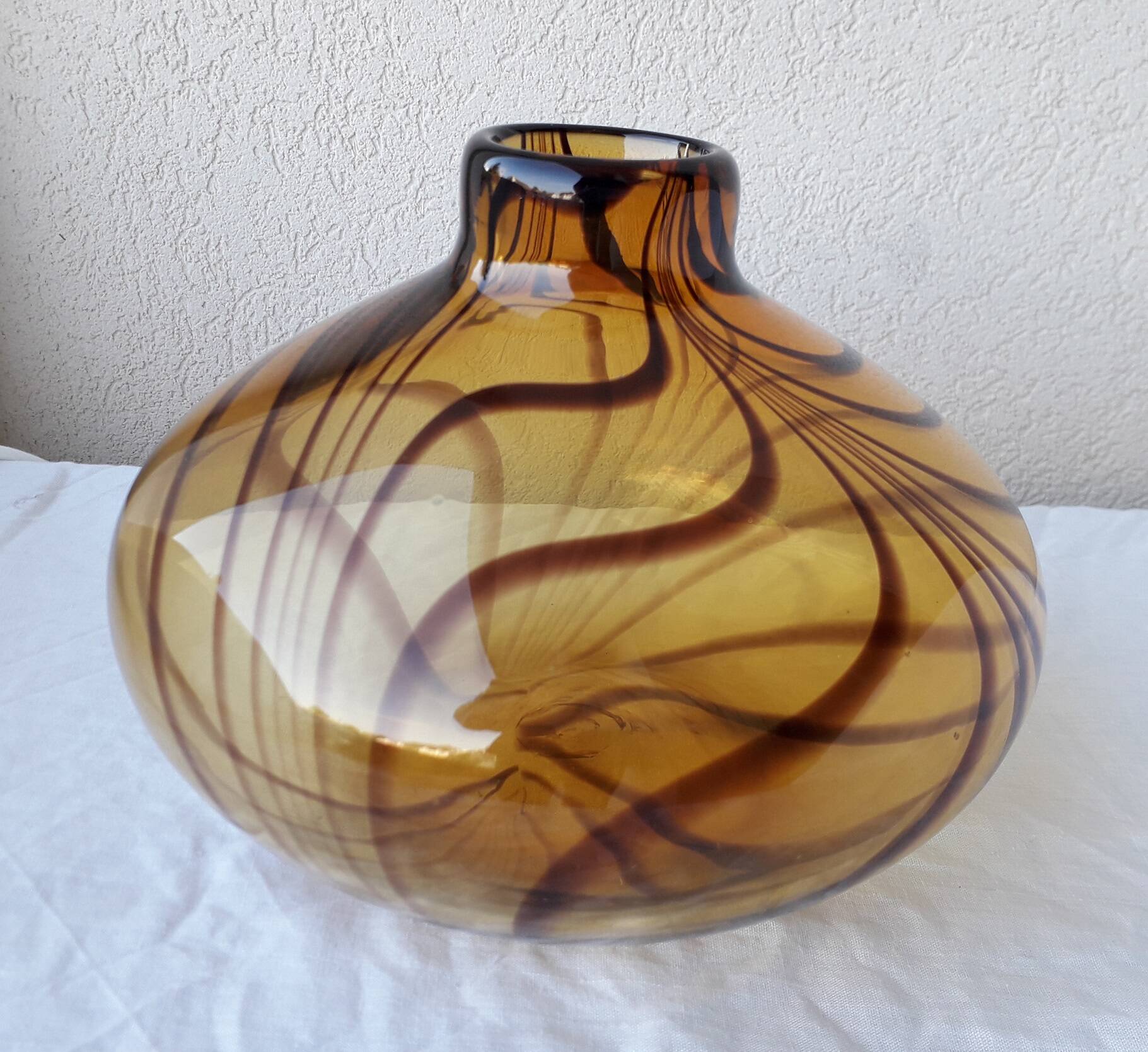 Blown glass vase