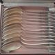 Box of 12 small old spoons in silver metal