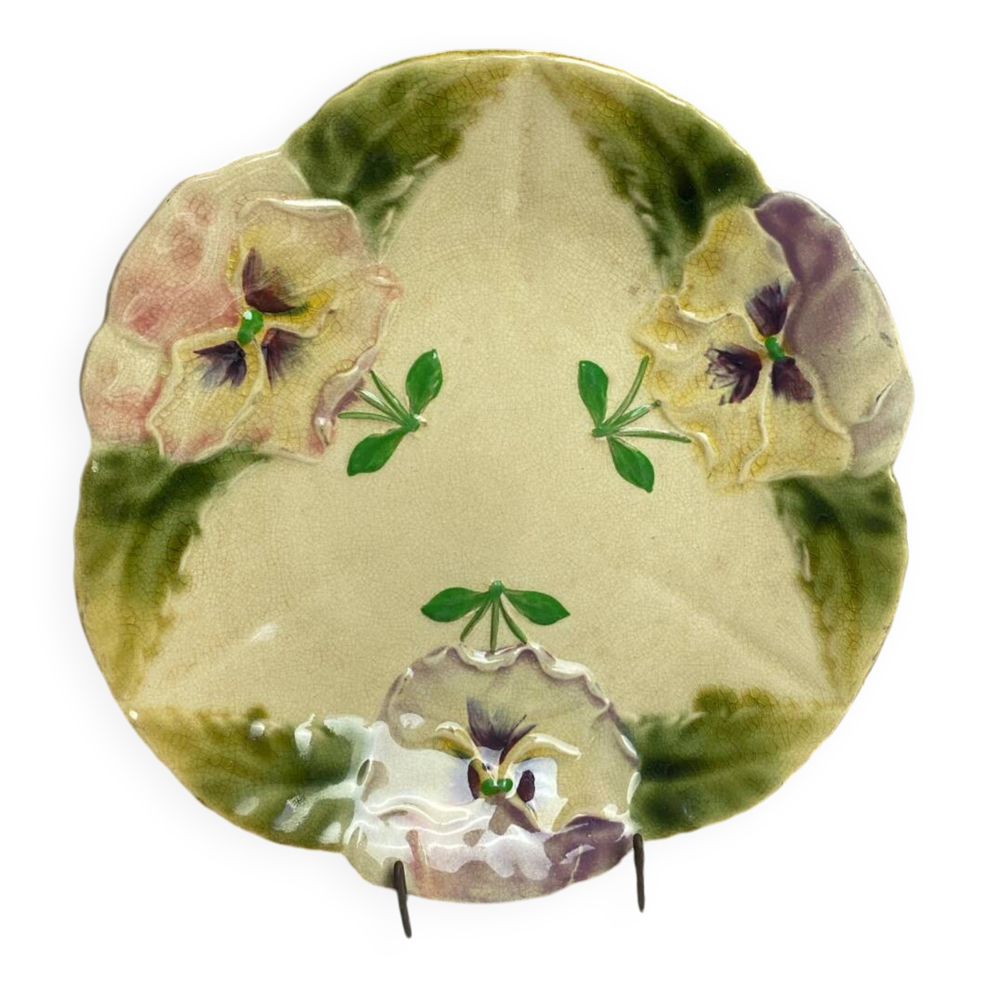Antique Choisy Le Roi majolica plate