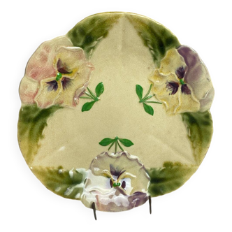 Antique Choisy Le Roi majolica plate
