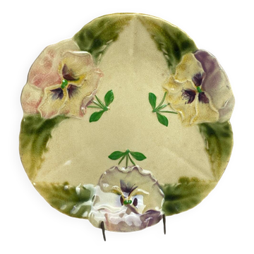Antique Choisy Le Roi majolica plate