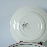 Lot de 8 assiettes à dessert Lunéville modèle Herblay 1950