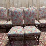 Série de 9 chaises de style Louis XIII