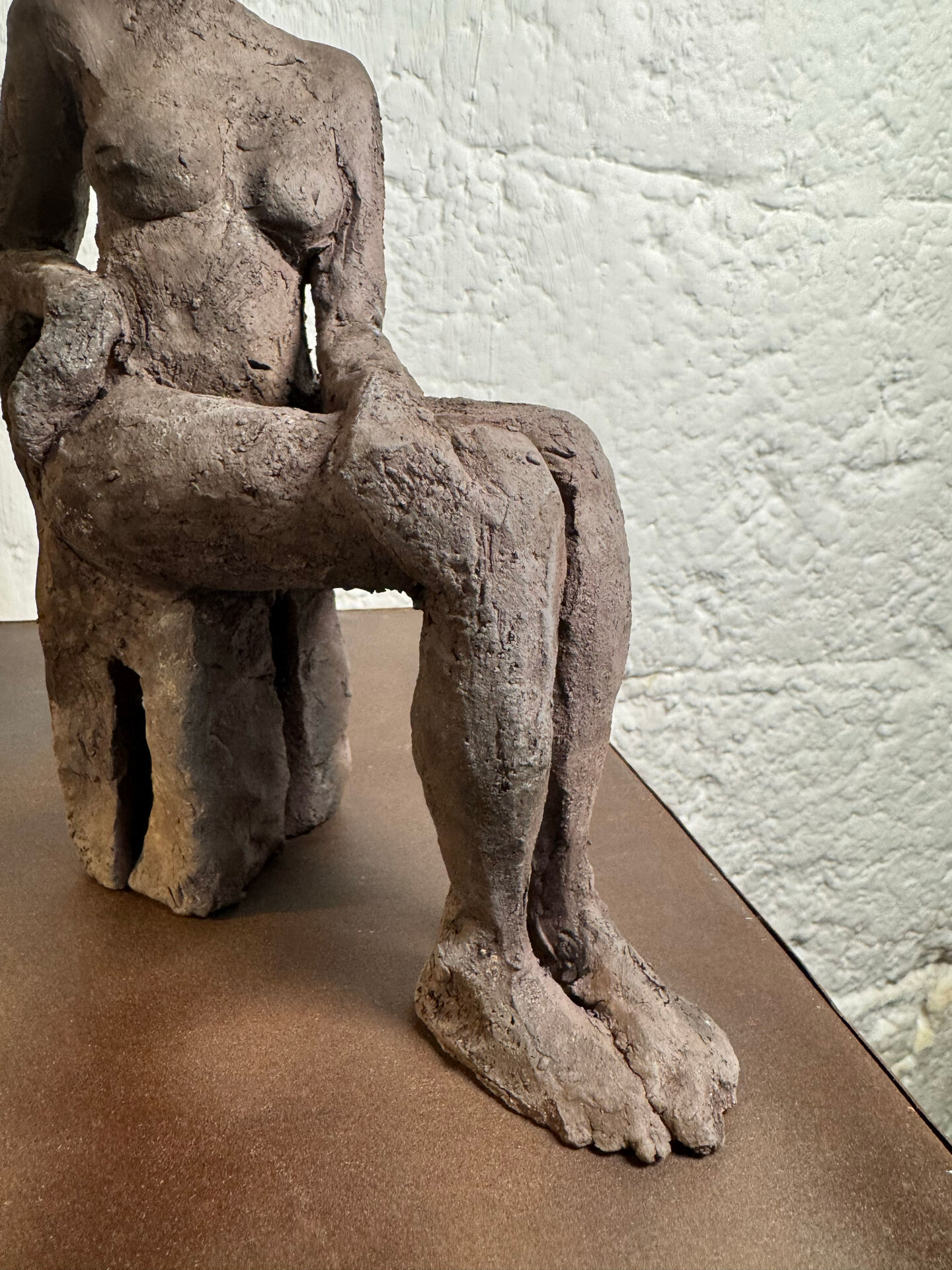 Sculpture étude d’un nu céramique raku