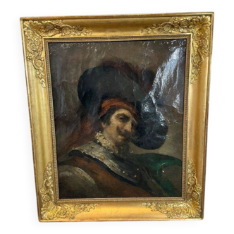 Tableau ancien Portrait aristocratique XVIIIᵉ siècle