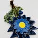 Flower hook wall hook in Belgian ceramic by André Bayer