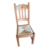 Set of 6 Le Hameau chairs in solid oak