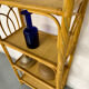 Large woven rattan bookshelf designed in the 1970s.