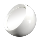 Space Age Ball Shaped Weighted White Ceramic Table Mirror