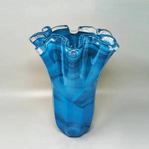 1970s Exquisite "Fazzoletto" Murano Glass Vase by Dogi, Italy