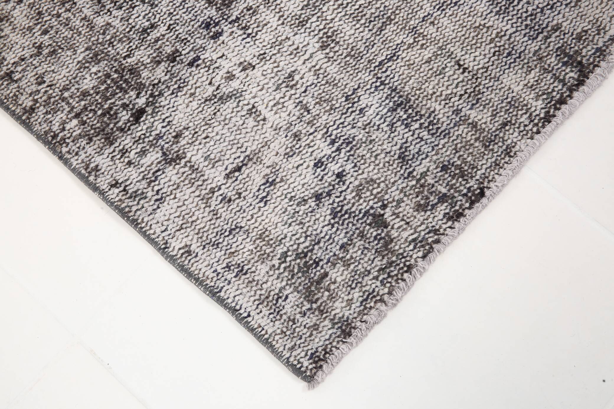 3x10 Rug For Hallway Gray Blue Turkish Vintage Runner Rug, 81x306Cm