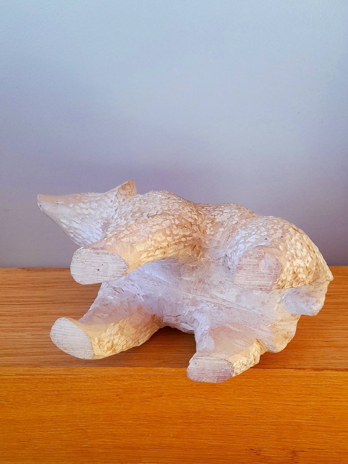 Stone bear sculpture, folk art