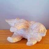 Stone bear sculpture, folk art