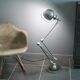 Jieldé lamp with 4 arms, clear matte varnish, vintage industrial.