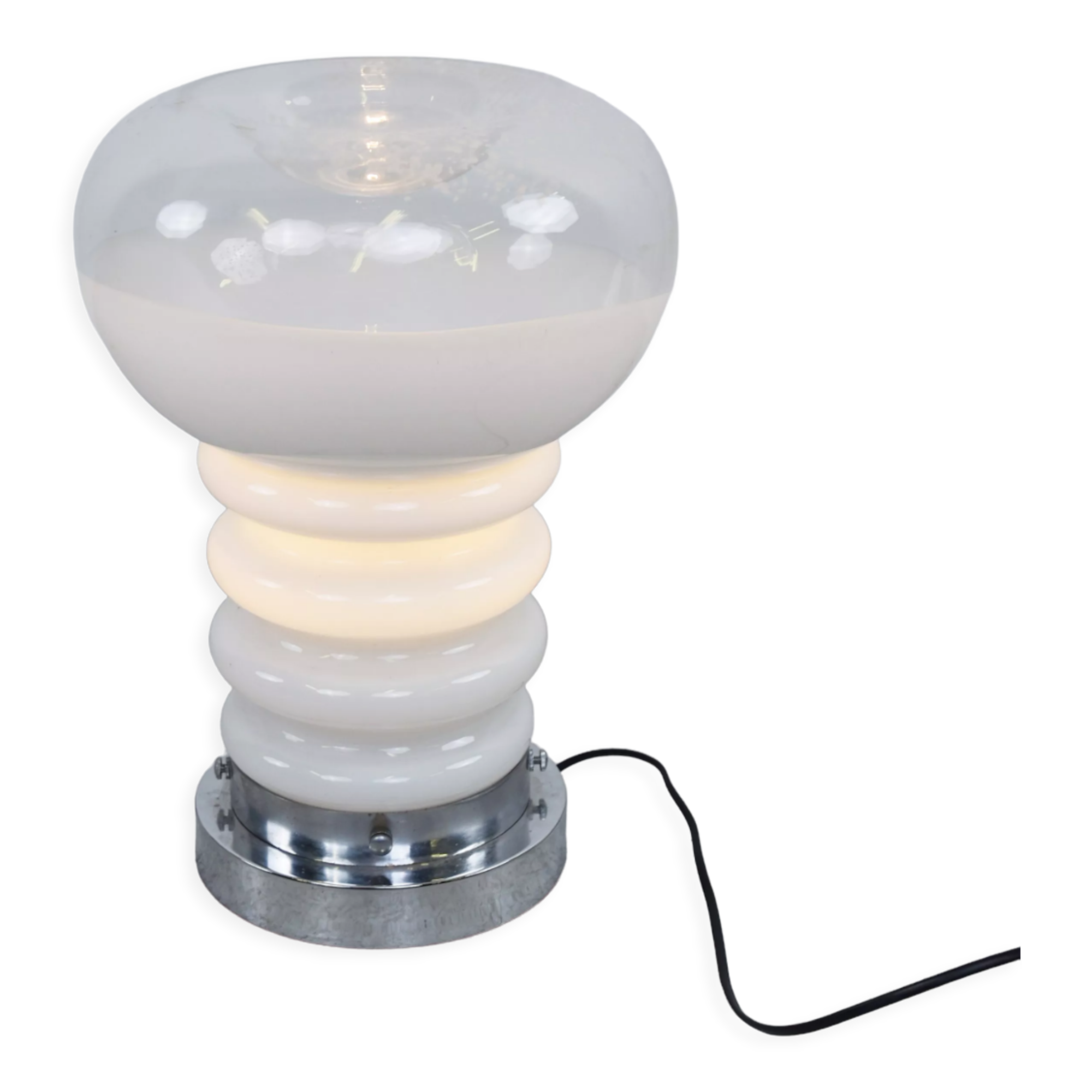 Vintage murano glass table lamp by Carlo Nason, 1970s