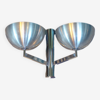Space age wall light with 2 domes