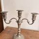 Antique Pair Art Deco Louis XV 3 Arm Silver-Plated Candelabra