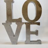 4 decorative letters metal sign LOVE FLY