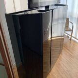 Black lacquered cabinet by Kazuhide Takahama for Cassina, 1980