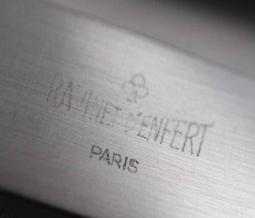 Ravinet d'Enfert, Ercuis Brantome set of 20 knives, 10 dinner knives + 10 dessert knives.