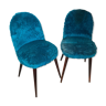 Set of 2 blue moumoute chairs