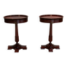 Pair of mahogany bedside tables, Empire style, 19th century.