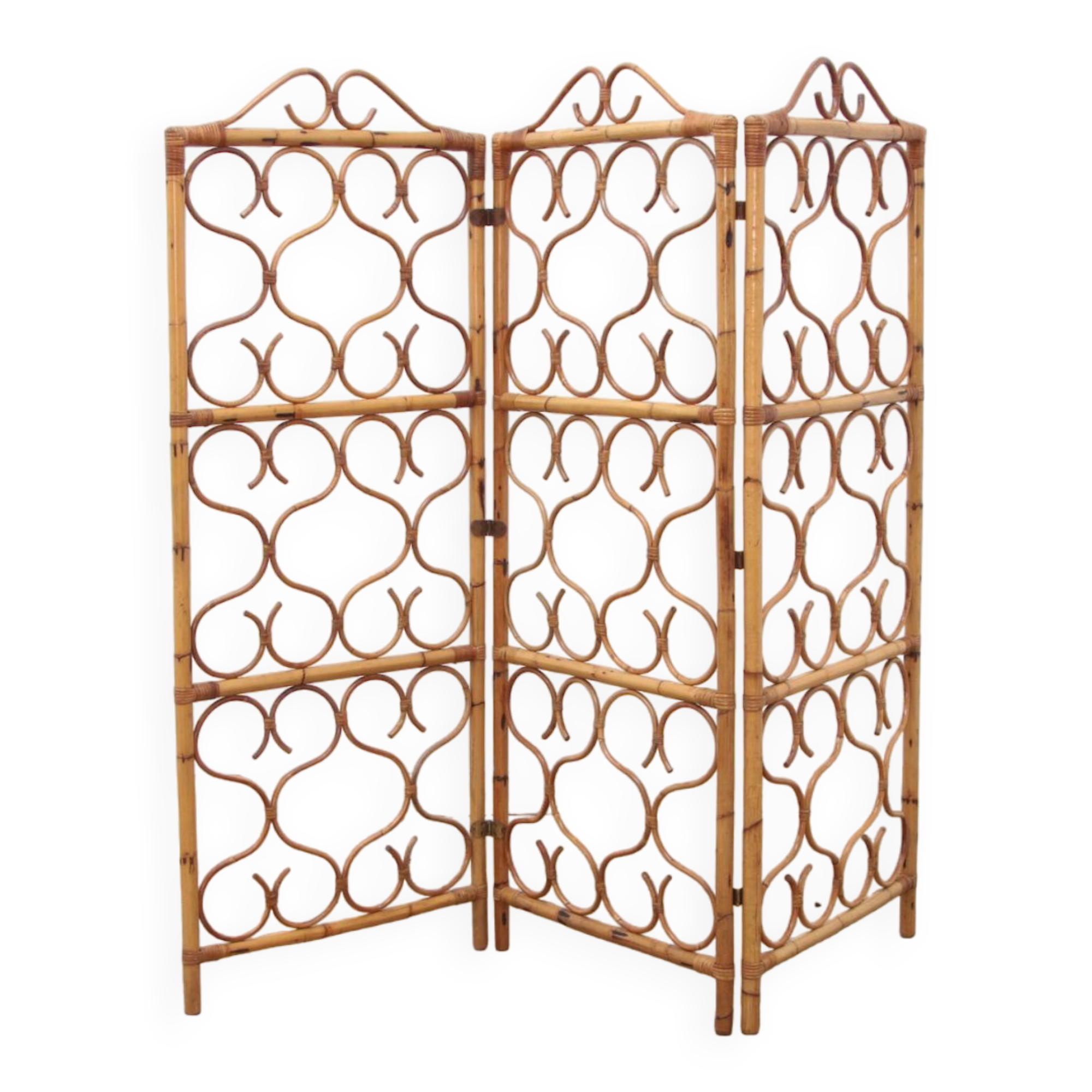 Vintage Rattan room divider or room divider made in Italy 1960