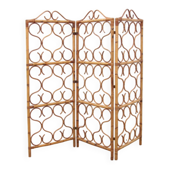 Vintage Rattan room divider or room divider made in Italy 1960