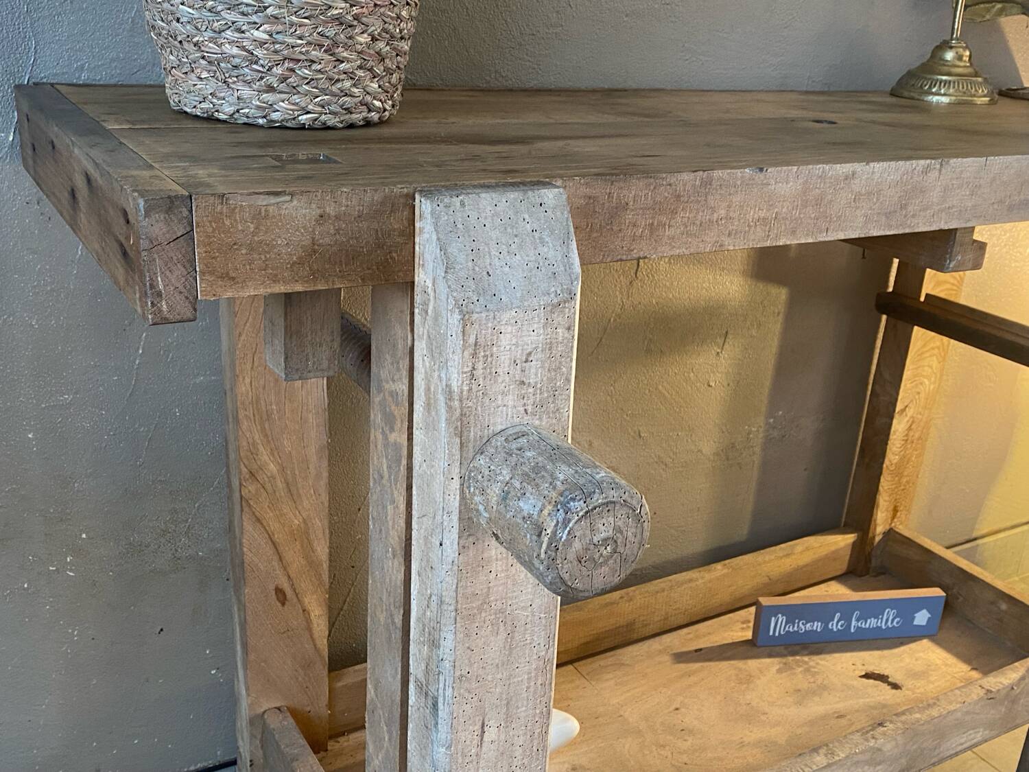 Vintage wooden workbench