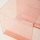 Pair of pink side tables, designed by Roche Bobois, 1970s.