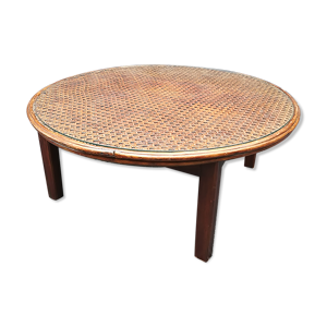 Table basse en cannage