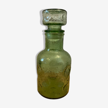 Green bottle with cap
