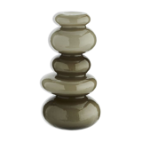 Vase galets en verre beige sable