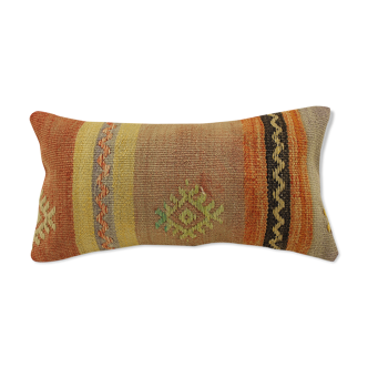 Housse coussin vintage 20x40 cm kilim