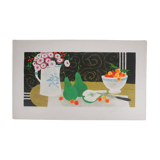 Yves Ganne: Still Life with Pears, original signed lithograph