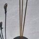 Three-light painter's table lamp in brass from the 1950s.