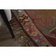 1970s Vintage Turkish Oushak Handmade Wool Cotton Red Area Rug 190x375