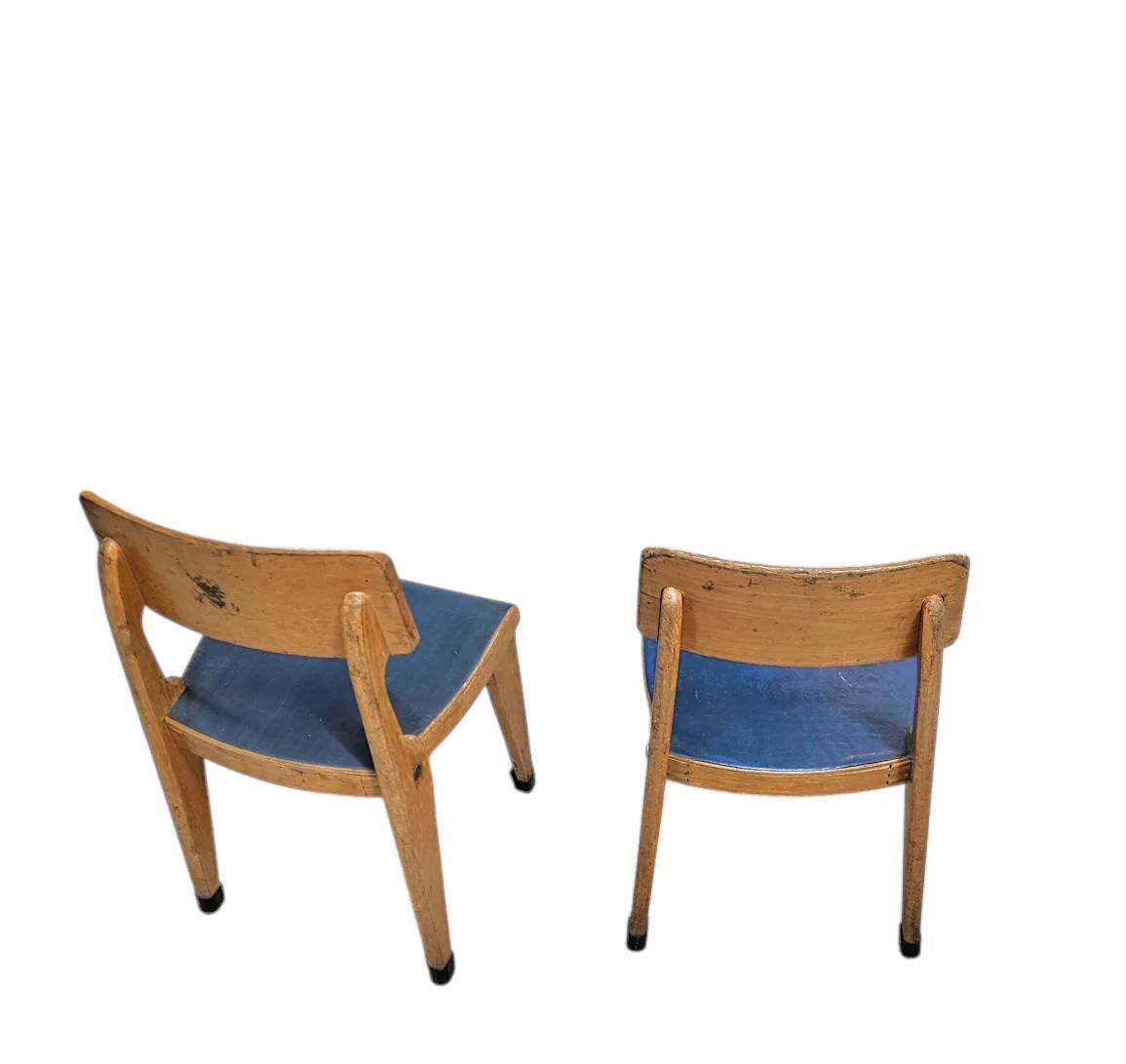 2 x kids chair 1950s, original design Zabo kids chair