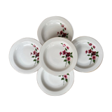 Set of 5 hollow porcelain plates