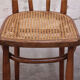 Bistrot chair in curved wood and caning