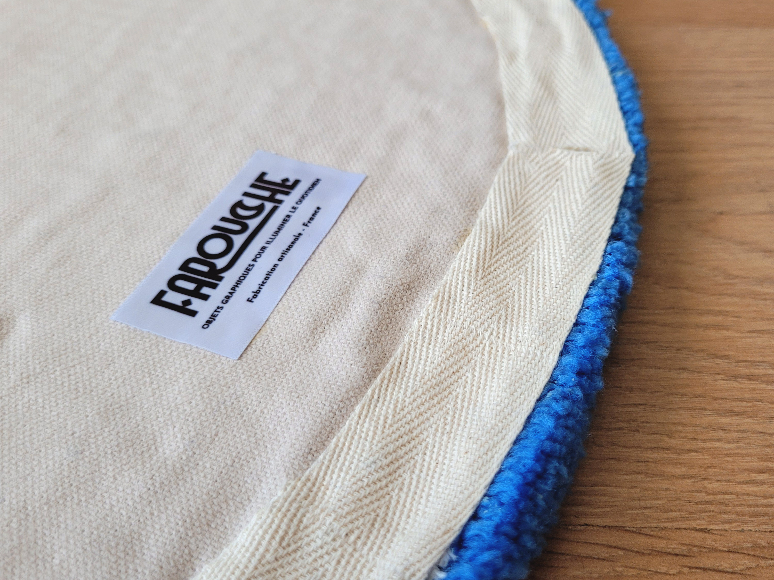 Round carpet face blue 54x54cm