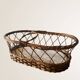 Woven wicker bassinet