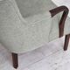 1960s, Danish armchair, original light grey furniture wool, teak wood.